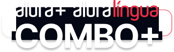 O combo + é a junção do alura+ e o alura lingua